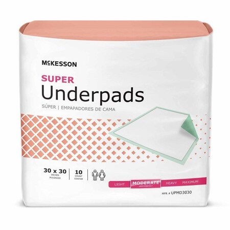 Mckesson Disposable Underpad 30 X 30 Inch Fluff / Polymer Moderate Absorbency, 150PK UPMD3030